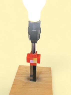 Minecraft Glowstone Redstone Torch Table Lamp Mojang 2018 Working …No Shade